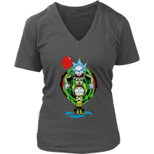 Load image into Gallery viewer, It Pennywise Rick and Morty Womens V-Neck T-Shirt