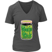 Load image into Gallery viewer, Pickle Rick Women V-Neck Shirt Rick and Morty