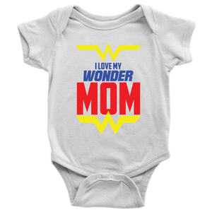 I Love My Wonder Mom Baby Bodysuit Onesie Baby Boy Baby Girl Baby Announcement, Baby Shower Gift