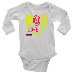 Dad i love you 3000 onesie avengers fathers day BodySuit endgame baby Gift Marvel avengers kids Custom Baby Bodysuit gift for new born mom