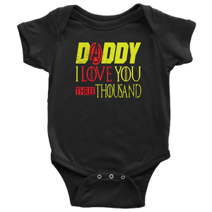 Daddy i love you 3000 onesie avengers fathers day BodySuit endgame baby Gift Marvel avengers kids Custom Baby Bodysuit gift for new born DAD