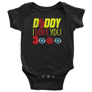 Daddy i love you 3000 onesie Baby Bodysuit Marvel avengers kids Bodysuit gift for new born mom