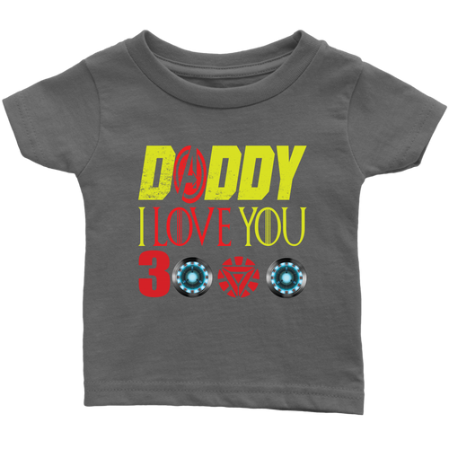 Daddy i love you 3000 Infant Shirt Marvel avengers kids Bodysuit gift for new born mom