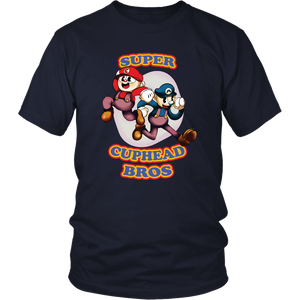 Super Mario Bros Cuphead Shirt Gaming Cuphead And Mugman