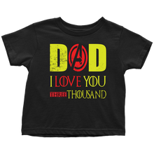 Load image into Gallery viewer, Dad i love you 3000 Toddler T-Shirt Marvel avengers kids Bodysuit gift for new born mom