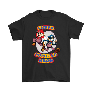 Super Mario Bros Cuphead Shirt Gaming Cuphead And Mugman