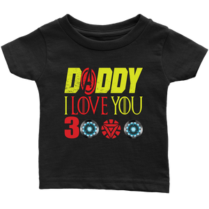 Daddy i love you 3000 Infant Shirt Marvel avengers kids Bodysuit gift for new born mom