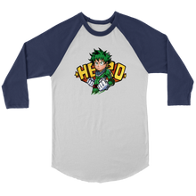 Load image into Gallery viewer, Boku no Hero Canvas Unisex 3/4 Raglan Midoriya My Hero Academia