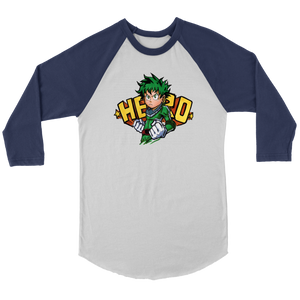 Boku no Hero Canvas Unisex 3/4 Raglan Midoriya My Hero Academia