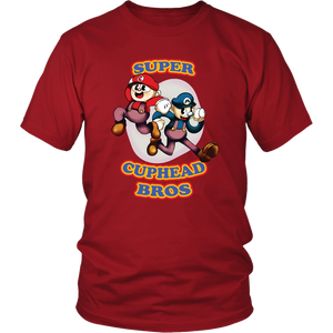 Super Mario Bros Cuphead Shirt Gaming Cuphead And Mugman