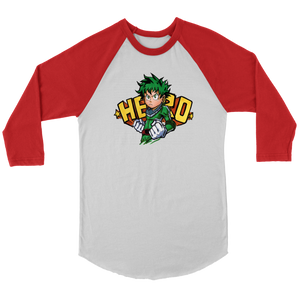 Boku no Hero Canvas Unisex 3/4 Raglan Midoriya My Hero Academia