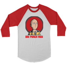 Load image into Gallery viewer, Saitama Shirt One Punch Man Canvas Unisex 3/4 Raglan Anime Clothing