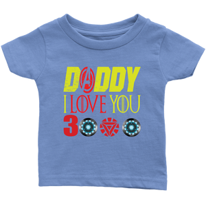 Daddy i love you 3000 Infant Shirt Marvel avengers kids Bodysuit gift for new born mom