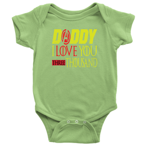 Daddy i love you 3000 onesie avengers fathers day BodySuit endgame baby Gift Marvel avengers kids Custom Baby Bodysuit gift for new born DAD