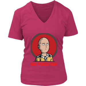 One Punch Man Women V-Neck Shirt Anime Clothing