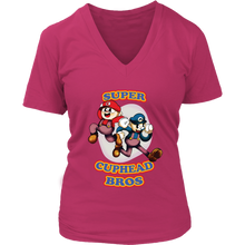 Load image into Gallery viewer, Cuphead And Mugman Super Cuphead Bross Women Shirt