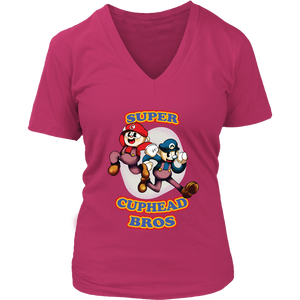 Cuphead And Mugman Super Cuphead Bross Women Shirt