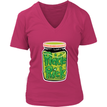 Load image into Gallery viewer, Pickle Rick Women V-Neck Shirt Rick and Morty