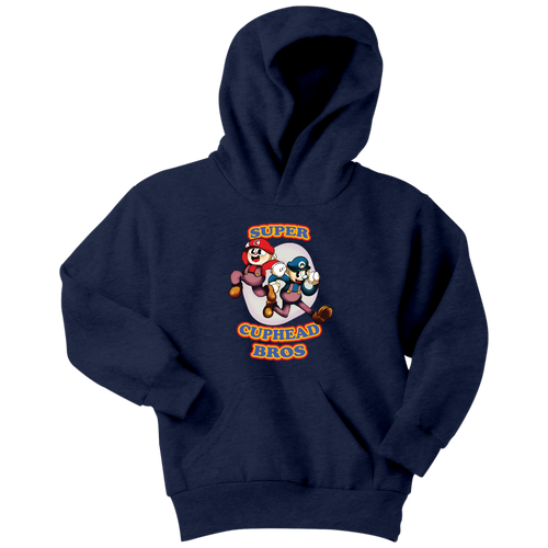 Cuphead And Mugman Super Cuphead Bross Youth Hoodie