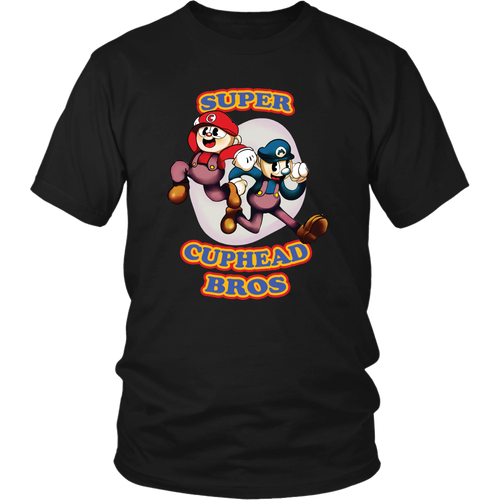 Super Mario Bros Cuphead Shirt Gaming Cuphead And Mugman