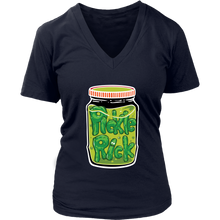 Load image into Gallery viewer, Pickle Rick Women V-Neck Shirt Rick and Morty