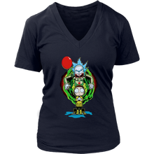 Load image into Gallery viewer, It Pennywise Rick and Morty Womens V-Neck T-Shirt