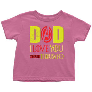 Dad i love you 3000 Toddler T-Shirt Marvel avengers kids Bodysuit gift for new born mom