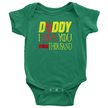 Load image into Gallery viewer, Daddy i love you 3000 onesie avengers fathers day BodySuit endgame baby Gift Marvel avengers kids Custom Baby Bodysuit gift for new born DAD