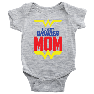 I Love My Wonder Mom Baby Bodysuit Onesie Baby Boy Baby Girl Baby Announcement, Baby Shower Gift