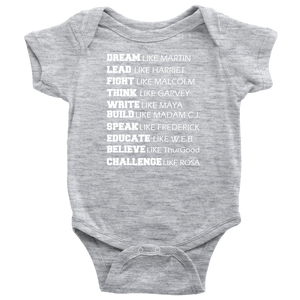 Black Power Infant Bodysuit Dream Like Martin Luther King Black History Month Afro Malcolm X