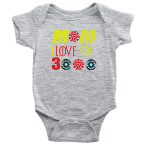 Mom i Love You 3000 Onesie Infant Bodysuit Kids Bodysuit Gift for New Born mom