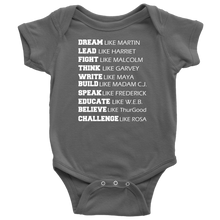 Load image into Gallery viewer, Black Power Infant Bodysuit Dream Like Martin Luther King Black History Month Afro Malcolm X