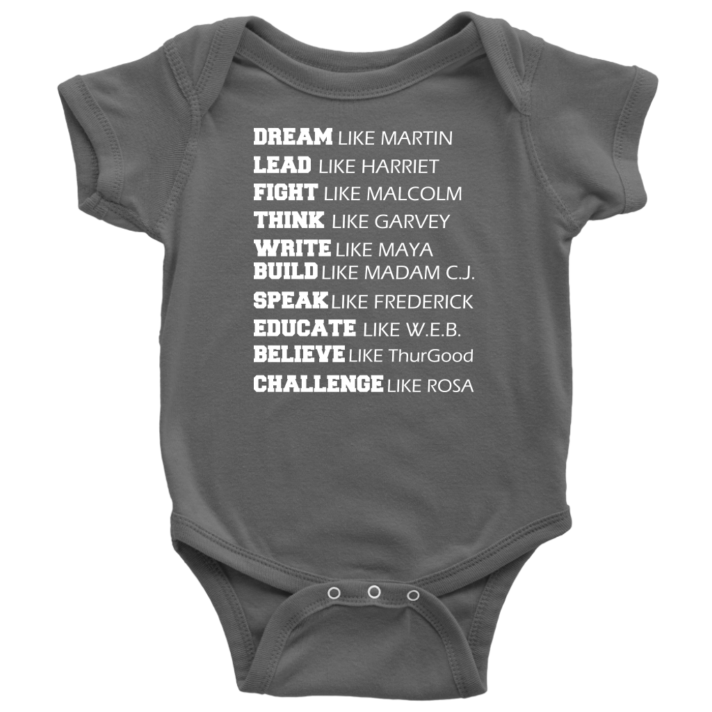 Black Power Infant Bodysuit Dream Like Martin Luther King Black History Month Afro Malcolm X