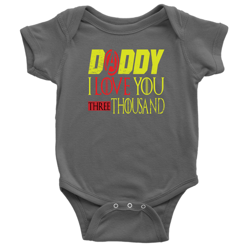 Daddy i love you 3000 onesie avengers fathers day BodySuit endgame baby Gift Marvel avengers kids Custom Baby Bodysuit gift for new born DAD