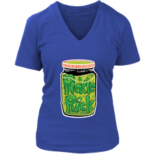 Load image into Gallery viewer, Pickle Rick Women V-Neck Shirt Rick and Morty