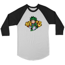 Load image into Gallery viewer, Boku no Hero Canvas Unisex 3/4 Raglan Midoriya My Hero Academia