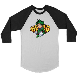 Boku no Hero Canvas Unisex 3/4 Raglan Midoriya My Hero Academia