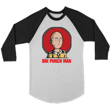 Load image into Gallery viewer, Saitama Shirt One Punch Man Canvas Unisex 3/4 Raglan Anime Clothing