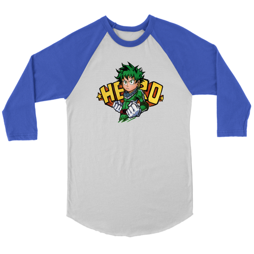 Boku no Hero Canvas Unisex 3/4 Raglan Midoriya My Hero Academia