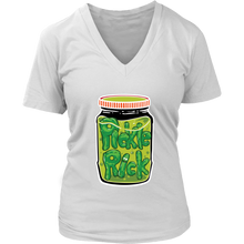 Load image into Gallery viewer, Pickle Rick Women V-Neck Shirt Rick and Morty