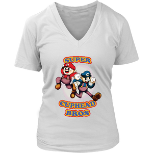 Cuphead And Mugman Super Cuphead Bross Women Shirt