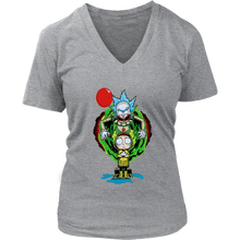 Load image into Gallery viewer, It Pennywise Rick and Morty Womens V-Neck T-Shirt