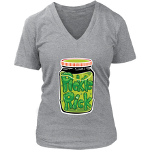 Load image into Gallery viewer, Pickle Rick Women V-Neck Shirt Rick and Morty