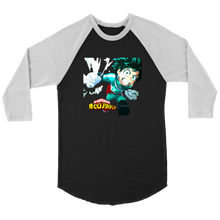 Load image into Gallery viewer, My Hero Academia Canvas Unisex 3/4 Raglan Boku no Hero Anime T Shirt