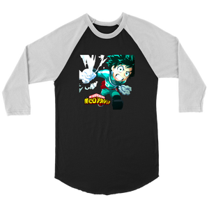 My Hero Academia Canvas Unisex 3/4 Raglan Boku no Hero Anime T Shirt