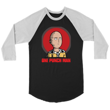 Load image into Gallery viewer, Saitama Shirt One Punch Man Canvas Unisex 3/4 Raglan Anime Clothing