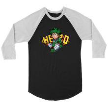 Load image into Gallery viewer, Boku no Hero Canvas Unisex 3/4 Raglan Midoriya My Hero Academia