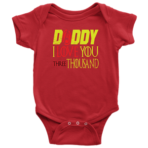 Daddy i love you 3000 onesie avengers fathers day BodySuit endgame baby Gift Marvel avengers kids Custom Baby Bodysuit gift for new born DAD