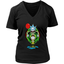 Load image into Gallery viewer, It Pennywise Rick and Morty Womens V-Neck T-Shirt