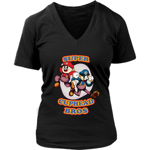 Cuphead And Mugman Super Cuphead Bross Women Shirt